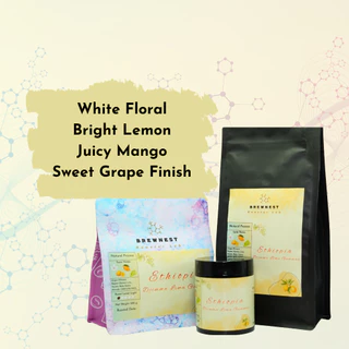 เมล็ดกาแฟคั่วอ่อน Ethiopia Djimma Limu Gummay Baby Gesha Natural - Floral • Mango • Lemon • Grape | BrewNest Roaster Lab