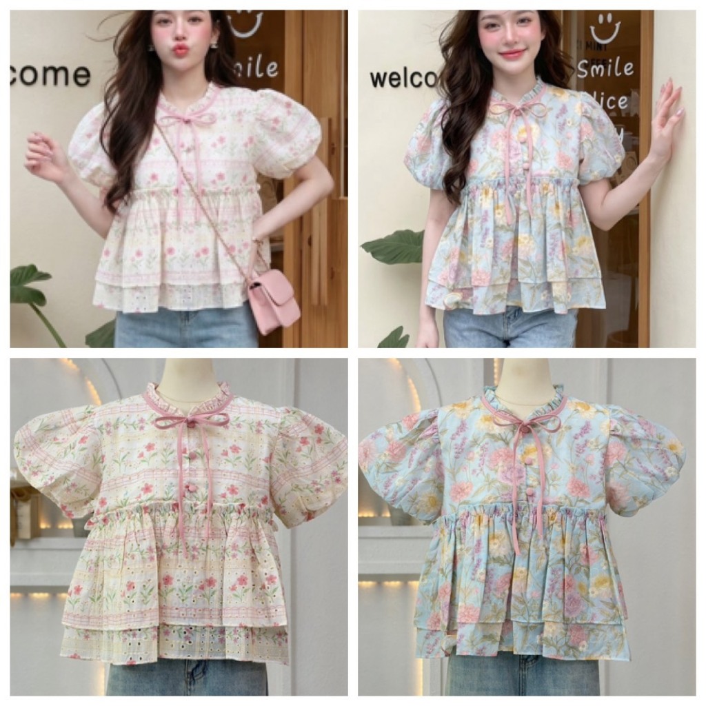 ป้าย HEAHA เสื้อผ้าคอตตอนปักลายทั้งตัว อก 38 นิ้ว ยาว 21 นิ้ว
