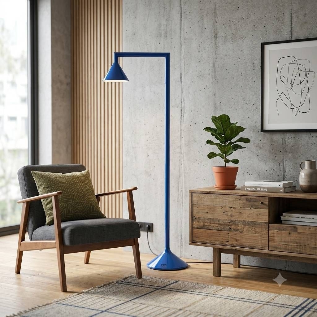 [ของแท้จาก​ IKEA]​ IKEA PS 2026 อิเกีย พีเอส 2026โคมตั้งพื้นแบบอัพไลท์, น้ำเงิน/ฟ้า, 182 ซม.