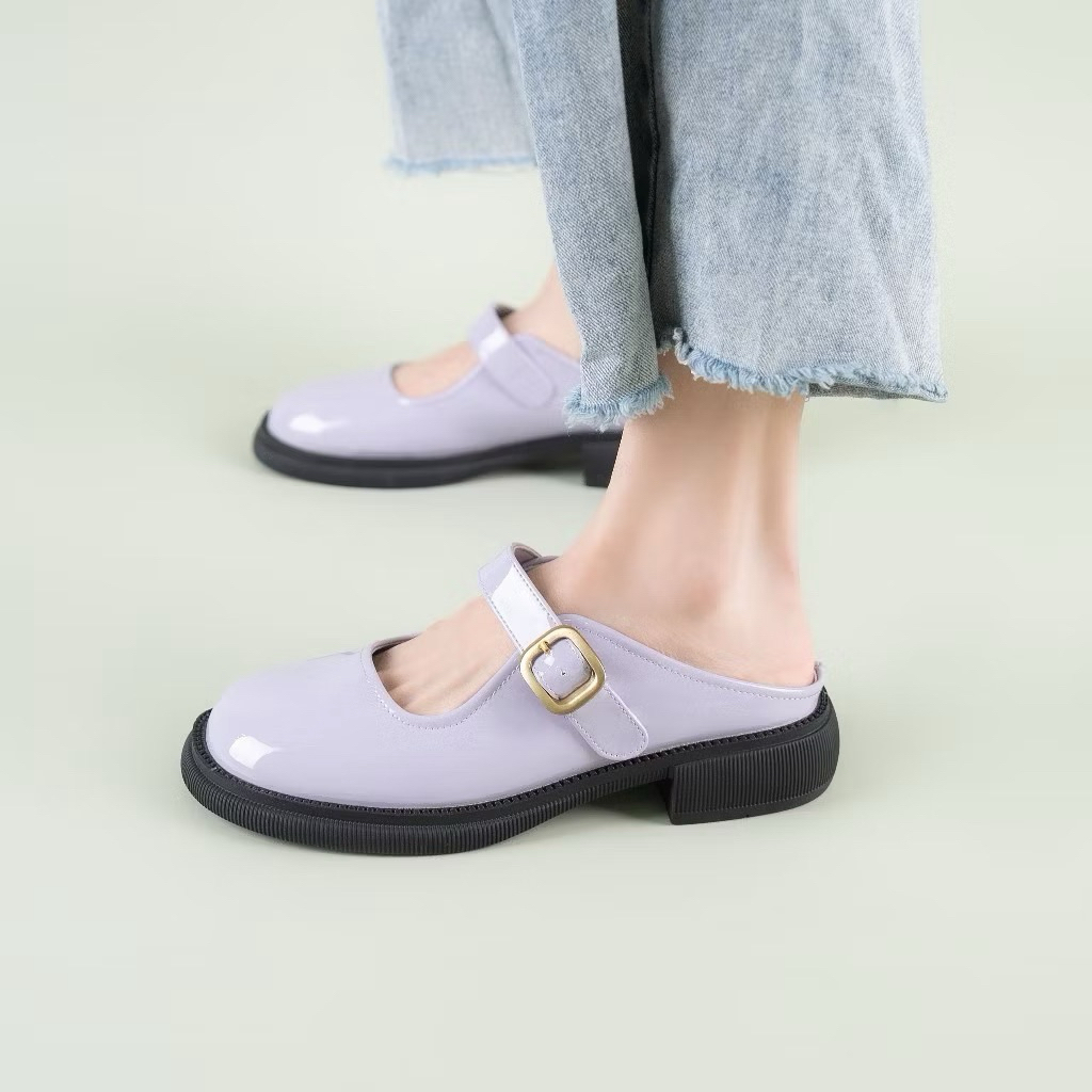 ส่งต่อ รองเท้า Marry jane Mellowco  สีม่วงพาสเทล lilac Size 37