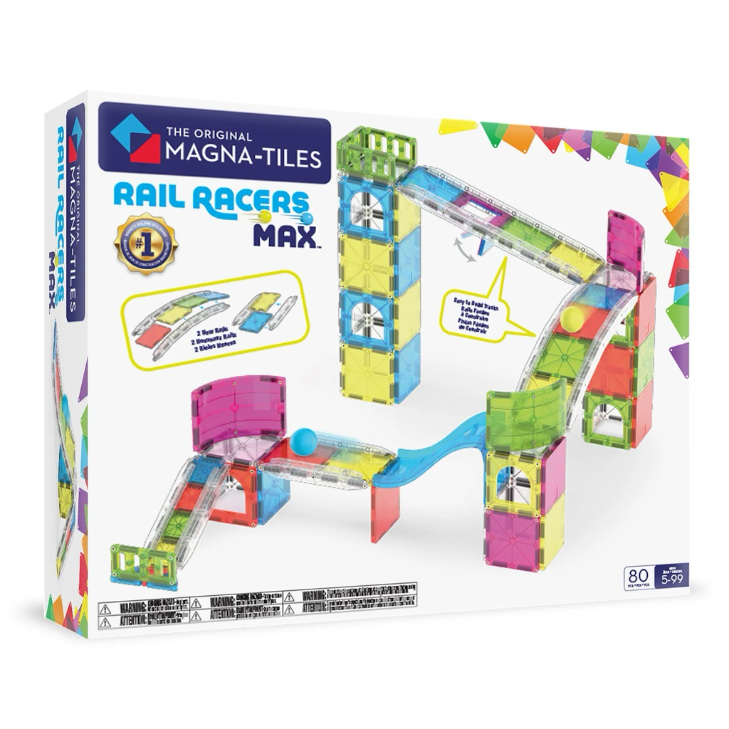MAGNA TILES | Rail   Racers   Max   80 Piece   Set