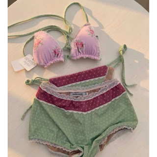 Pastel garden bra| bikini| Shorts