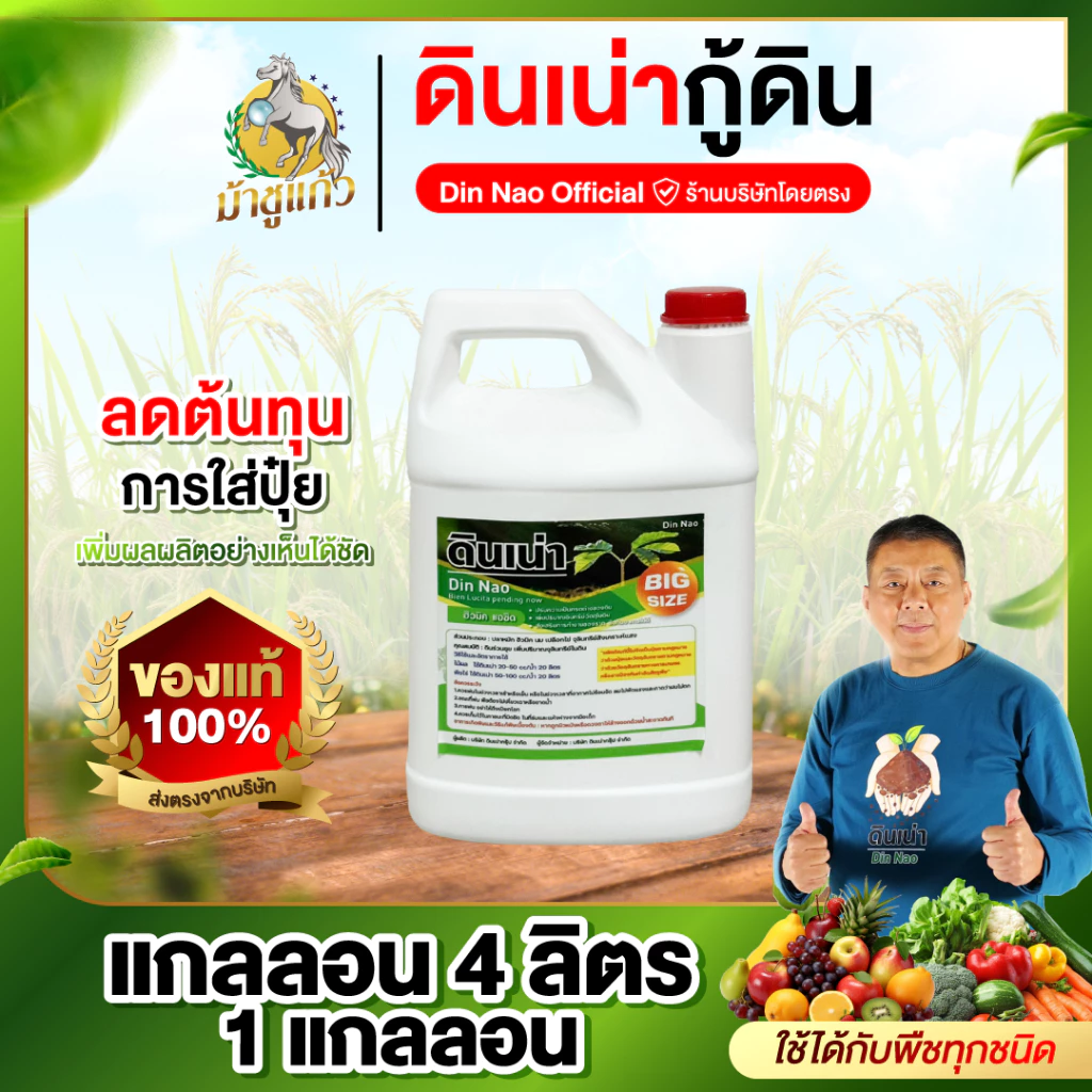 [โปรโมชั่นพิเศษ ดินเน่า 4 ลิตร] บำรุงดิน ปรับดิน เติมสารอาหารให้ดิน ราก ใบ ดอก ผล