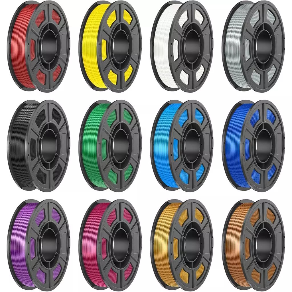 วัสดุการพิมพ์ 3D Filament เส้นใยพลาสติก PETG แบบม้วน สีชัด เส้นเรียบ