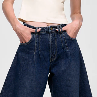 Merge Official - Barrel Wide Jeans (พร้อมส่ง)
