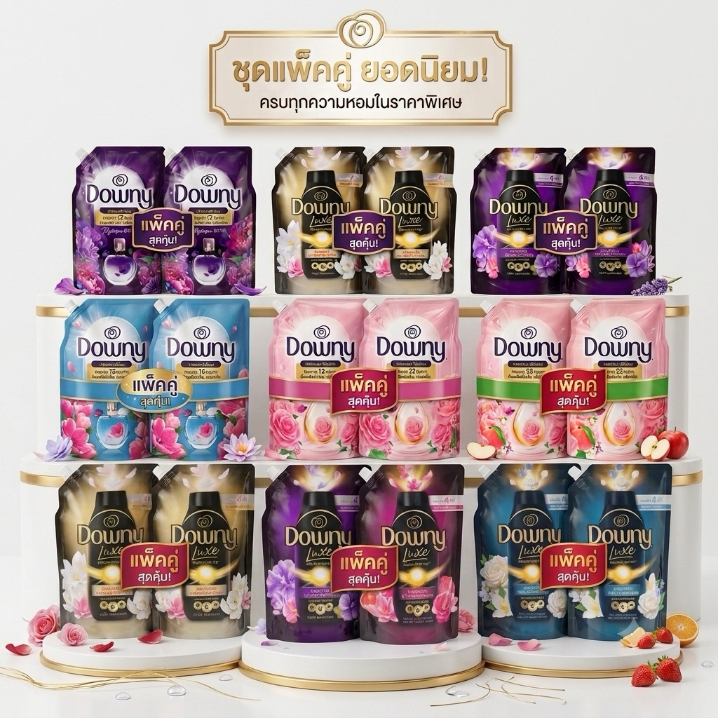 [แพ็ค1แถม1] Downy ดาวน์นี่ น้ำยาปรับผ้านุ่ม มีให้เลือกหลายสูตร ขนาด 1000 - 1200มล.