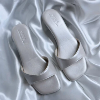 YOURSHOES O17 / รองเท้าส้นสูง 1นิ้ว รองเท้าหนังนิ่ม รองเท้าแบบสวม