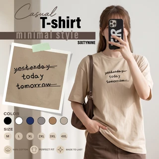 เสื้อยืดผ้าคอตตอน M-4XL พิมพ์ลาย " Today " พร้อมส่ง