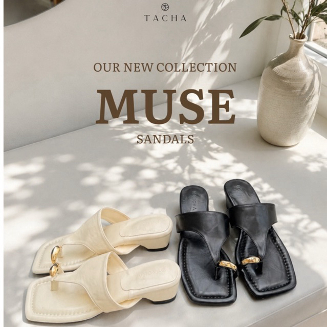 TACHA MUSE sandals รองเท้าแตะมีส้น 1 นิ้ว *แนะนำลดจากปกติ 1 ไซส์*