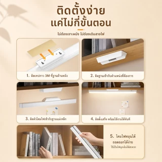 ✨โคมไฟตั้งโต๊ะ LED โคมไฟแม่เหล็ก ปุ่มชาร์จ USB ไฟข้างเตียง ไฟอ่านหนังสือ ไฟติดห้อง โคมไฟไร้สาย ปรับได้ 3 แสง
