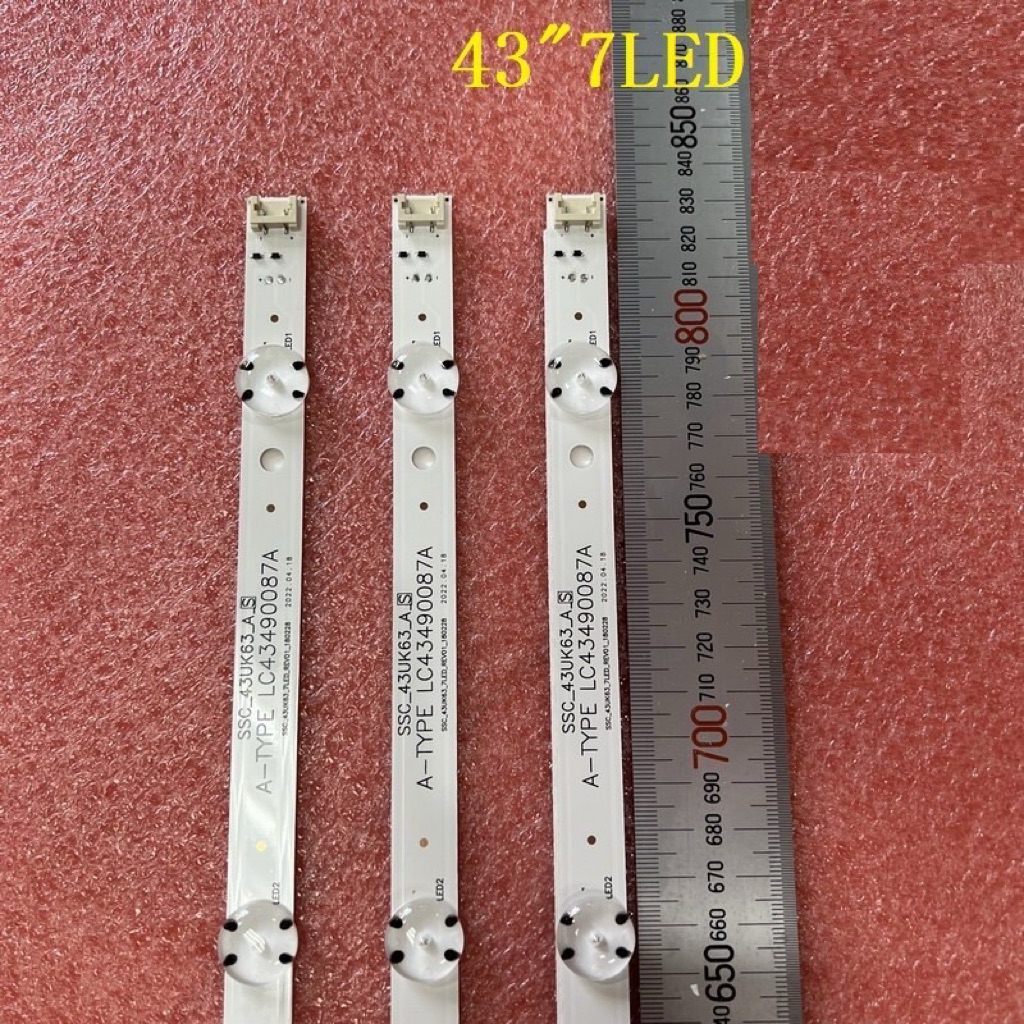 Kit LED Strips for LG 43UK6090PUA 43UK6300PUE 43UM6910PUA 43UM6950DUB 43UJ620T/43UM710PTA：3×7