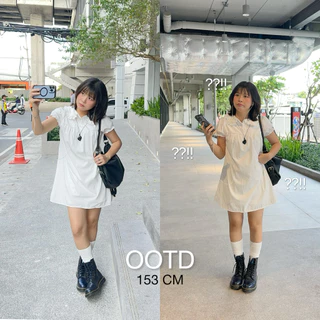 babydoll dress 🩰🪽 มินิเดรสคอบัวแขนตุ๊กตา มีซับในผ้าไม่บาง ลุคคุณหนู ใส่เที่ยวทะเล ใส่ไปคาเฟ่ (รอบส่ง30/08🩵)