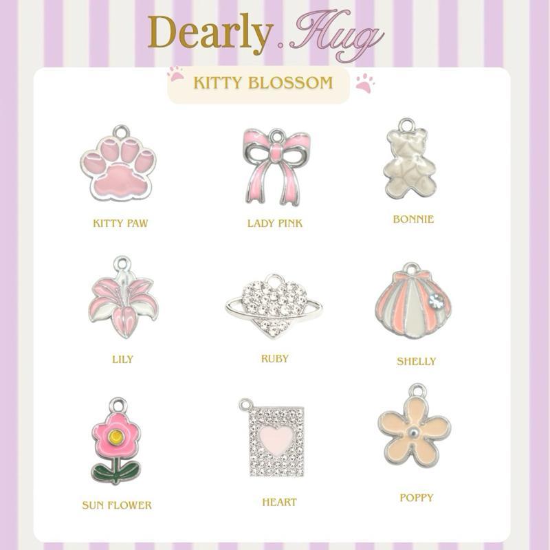 Dearly.Hug - Kitty Blossom จี้โลหะผสมสีเงิน สำหรับตกแต่งเครื่องประดับ