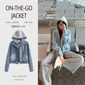 เปิดจอง🌟GAVANA ✈️ On-The-Go Jacket เสื้อฮู้ดแจ็กเกตยีนส์ ใส่ขึ้นเครื่องเที่ยวต่อได้เลย#JK26006