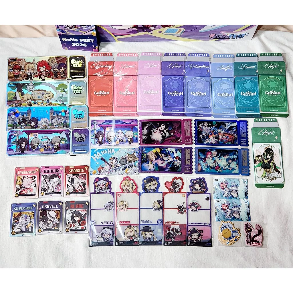 Limited Hoyofest 2026 freebies โฮโยเฟส ตั๋ว การ์ดHonkai star rail Genshin ZZZ card ticket Blade Silver wolf Flins Jahoda