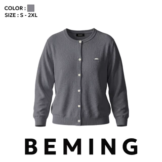 (Pre20-30 วัน)Bemingtop1266 (S-2XL) - Mori Knit Cardigan – คาร์ดิแกนไหมพรมดีไซน์มินิมอลนุ่มใส่สบายแมตช์ง่ายทุกลุค