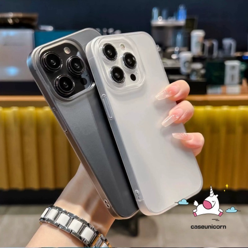 สำหรับ Samsung A36 A56 A06 A17 A36 A15 A07 A05s A35 A24 A16 A15 A54 A34 A53 S23 ULTRA เคสสีแฟชั่นเรียบ รูใหญ่ด้าน