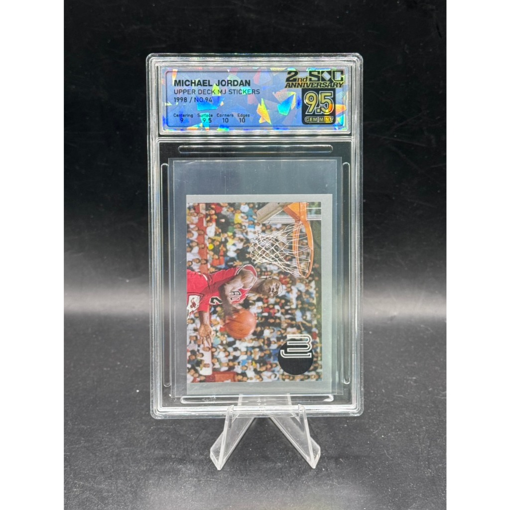 Michael Jordan - 1998 Upper Deck MJ Stickers - #94 - SQC 9.5 Gem Mint