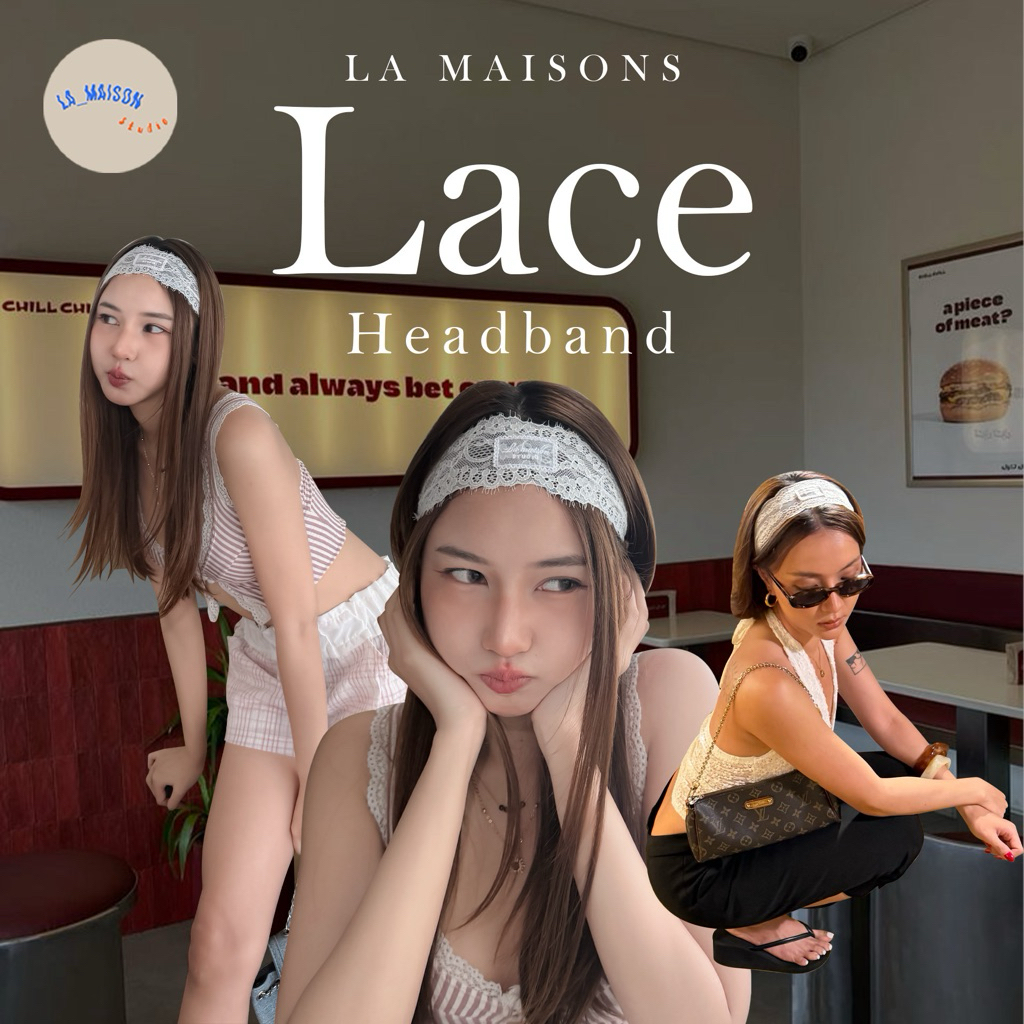 Lace Headband ที่คาดผมลูกไม้ เฮดแบนด์ลูกไม้ Lamaison