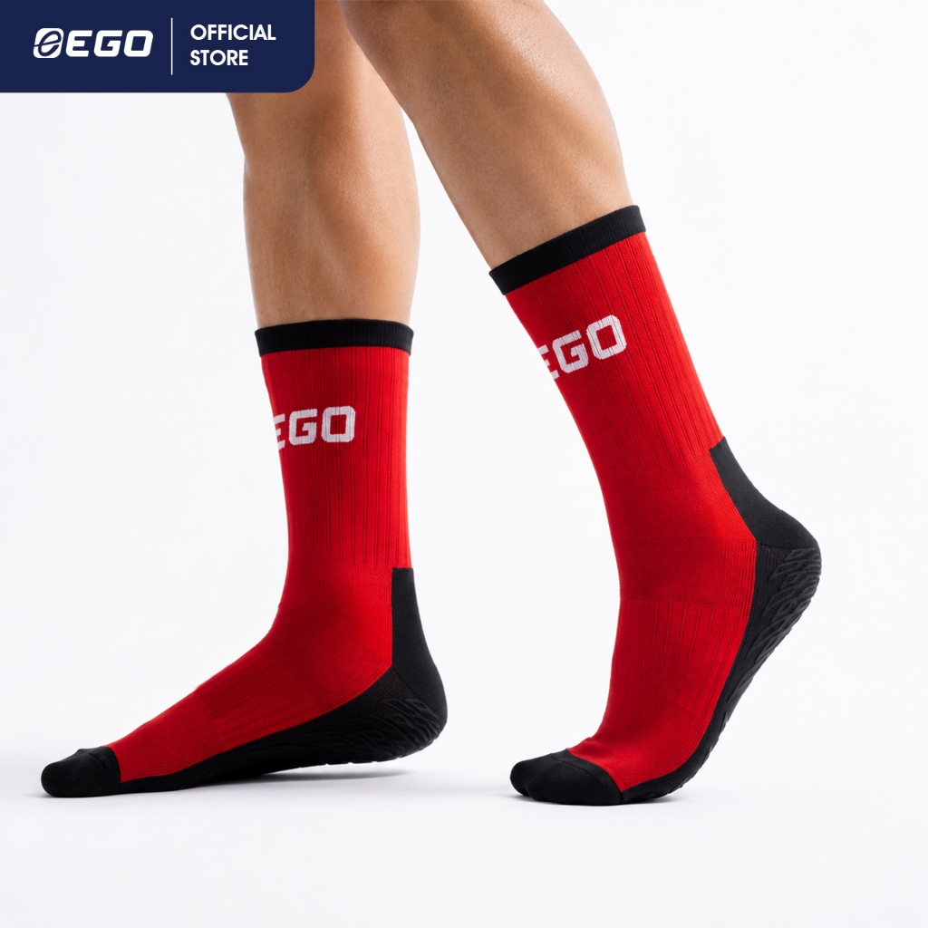 EG107 ถุงเท้าฟุตบอลยาวพิเศษพร้อมกันลื่น ผู้ใหญ่ EGO SPORT