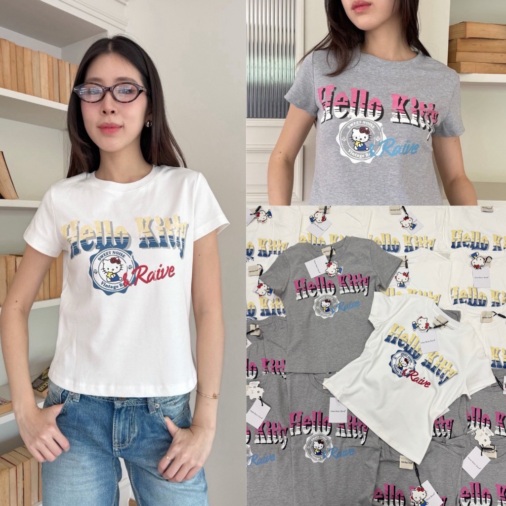 🍊 VL 5262 เสื้อยืดคอกลมแขนสั้น ปักตัวหนังสือ งานสวย ผ้าดีใส่สบาย