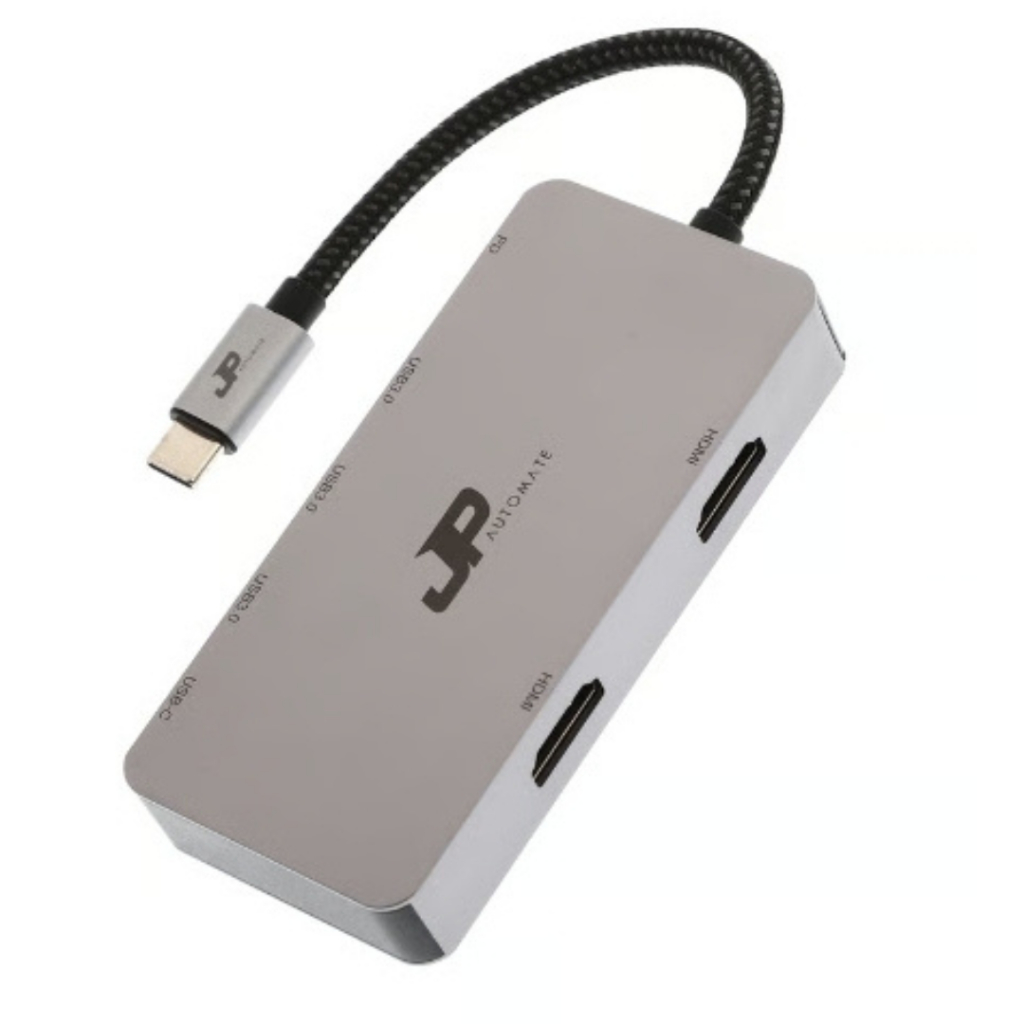 JP AUTOMATE Converter 7 in1 Type-C+HDMI 4K 30hz x2+USB3.0x3+PD100W.+USB-C (JP71CH24K)