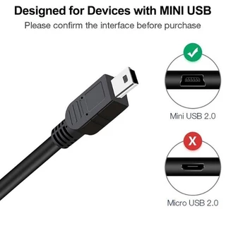 สาย USB2.0 TO mini usb 5Pin สายหนาทนทาน สีดำ ยาว3M
