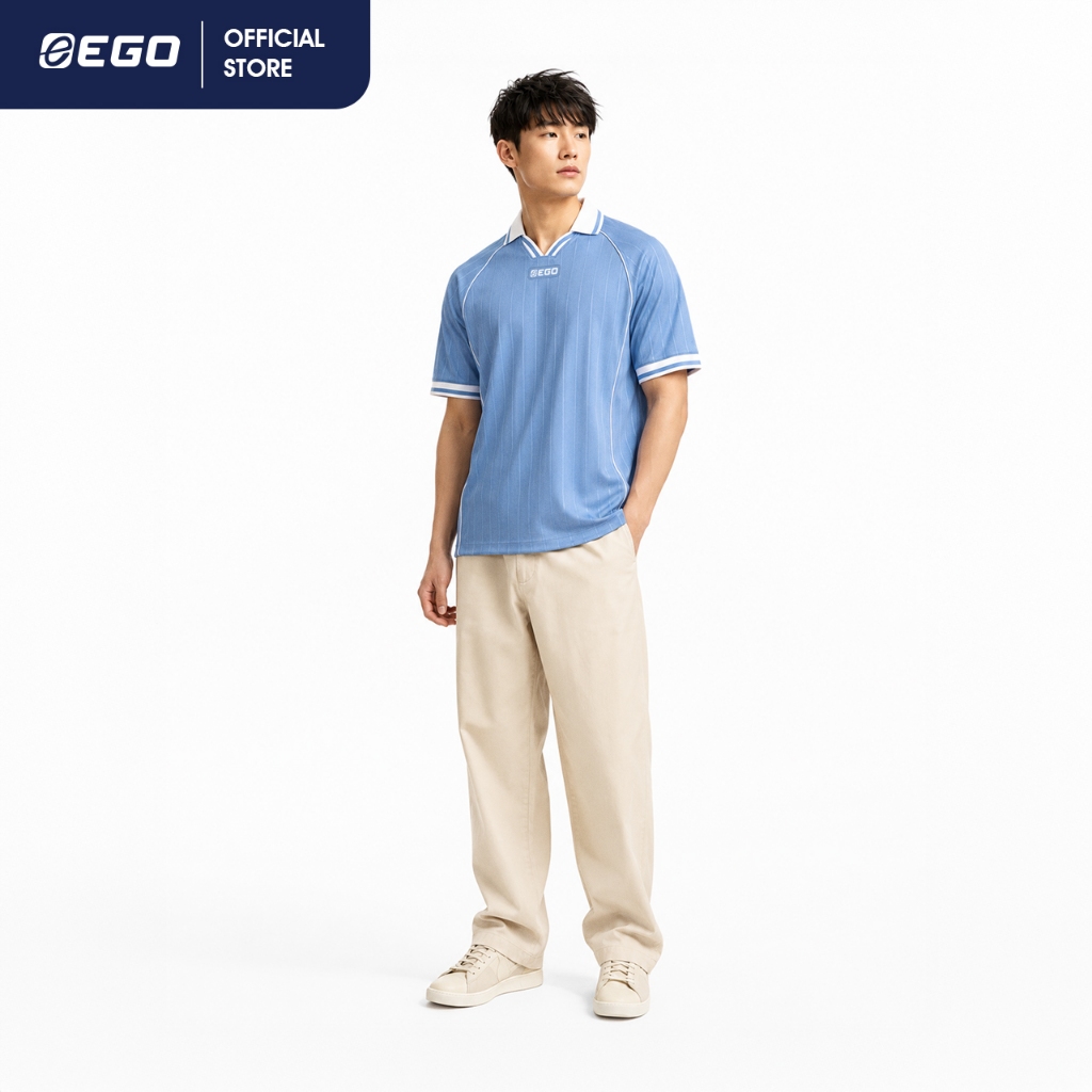 STW2046 เสื้อคอวีปกโปโลทรงโอเวอร์ไซส์ EGO SPORT