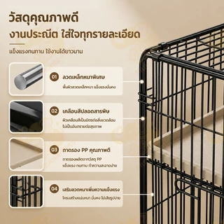 กรงแมวหลายชั้น ขนาดใหญ่ พับเก็บได้ ประกอบง่ายไม่ใช้เครื่องมือ สำหรับเลี้ยงแมวหลายตัว กรงสัตว์เลี้ยง