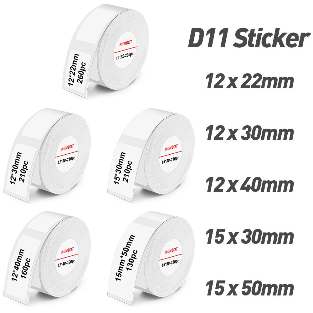 【Best Price Guaranteed】 10 Roll Niimbot D11 Label Tape Sticker D110 D11 Label Paper selfadhesive Lab