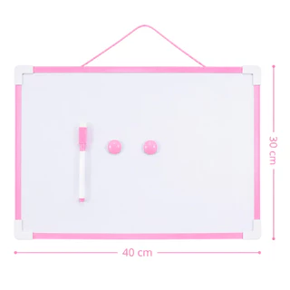 กระดานไวท์บอร์ดแม่เหล็ก 30x40 ซม. พร้อมปากกาและแม่เหล็ก 2 ชิ้น แบบแขวน