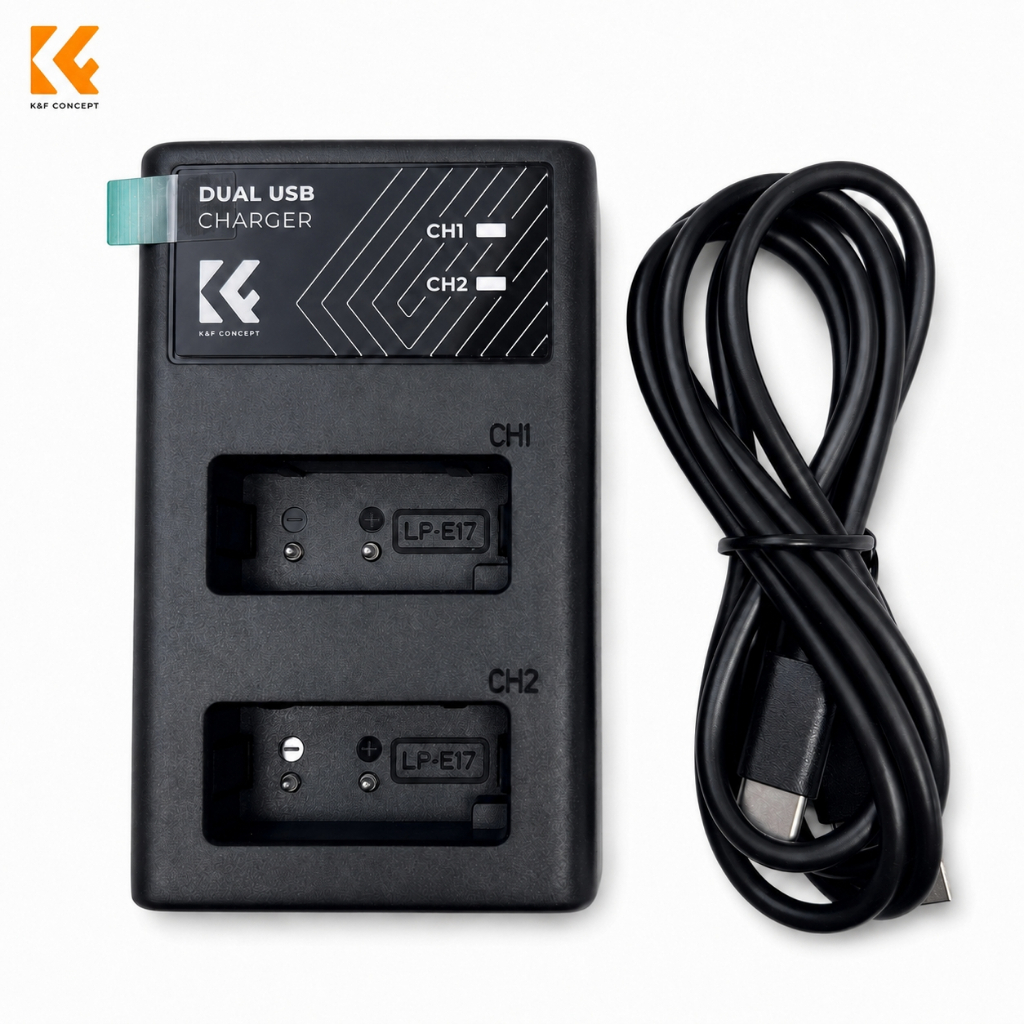 K&F Concept Camera Charger Dual for Canon LP-E17(KF28.0008) รับประกัน 1 ปี