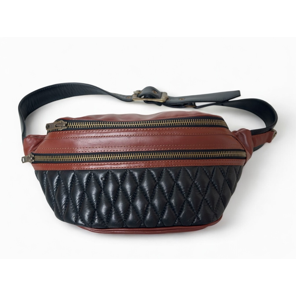 กระเป๋าสะพายหนังแท้ Avengers Biker Crossbody Bag