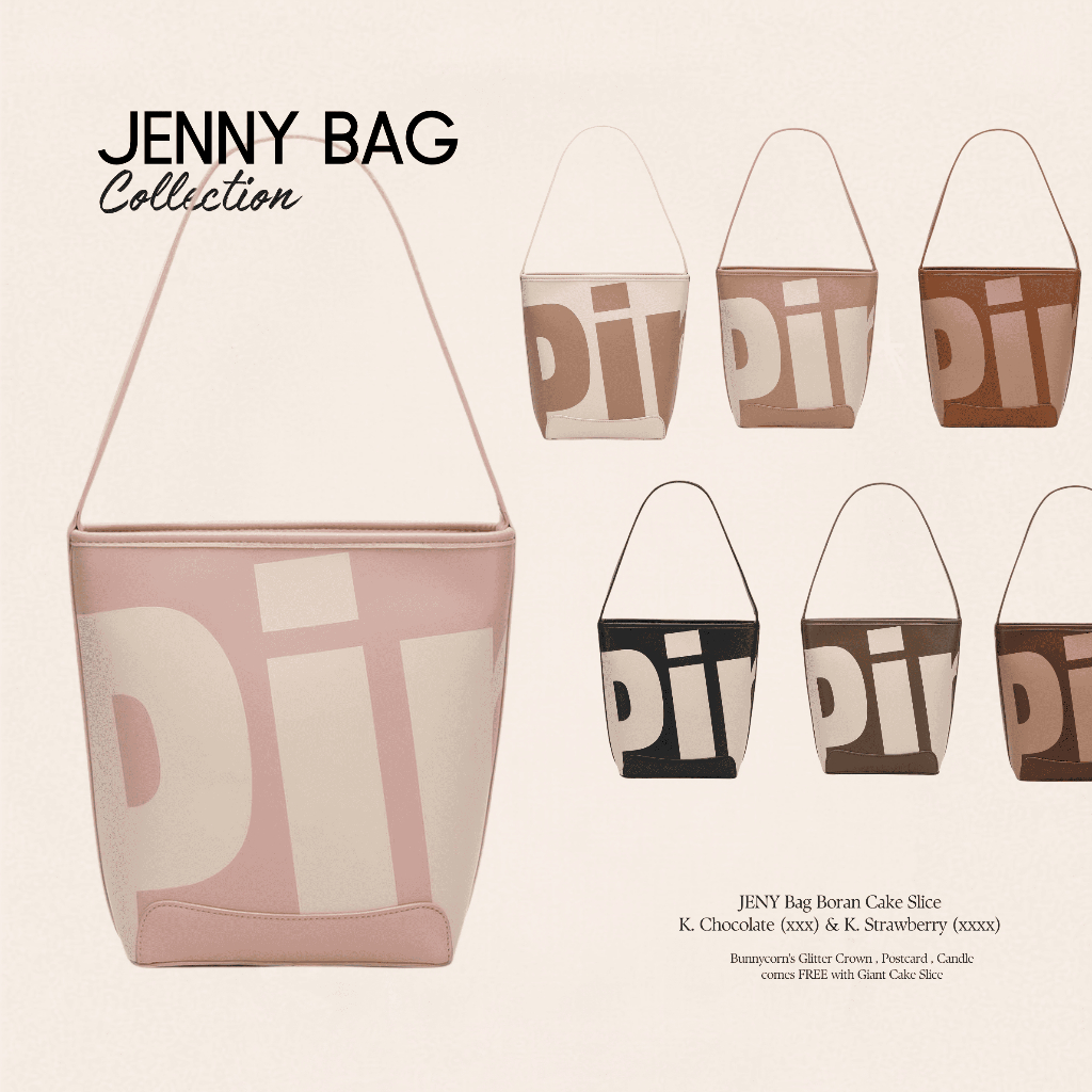 PNK [PINKY] Jenny Bag (TT-1B#) กระเป๋าสะพาย / ถือ (ทรงถัง)