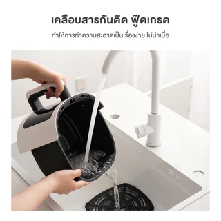 Simplus หม้อทอดไร้น้ำมัน 5L กระจกนิรภัยมองเห็นอาหาร จอ LCD ปุ่มหมุนคู่ ปรับอุณหภูมิกว้าง KQZG014