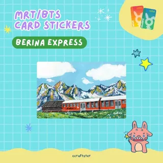 ccraftster - card sticker Long Rides สติกเกอร์ติดบัตรบีทีเอส สติ๊กเกอร์ติดบัตร (ไม่มีช่องชิป) รถไฟ