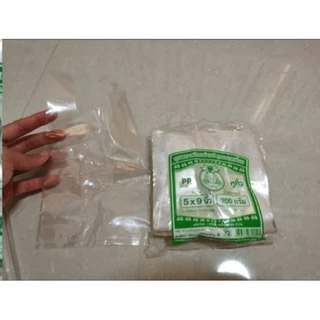 ถุงหิ้วใสเนื้อPP (ไฮโซเขียว) ขนาด 5×9"แพ็ค 200 กรัม