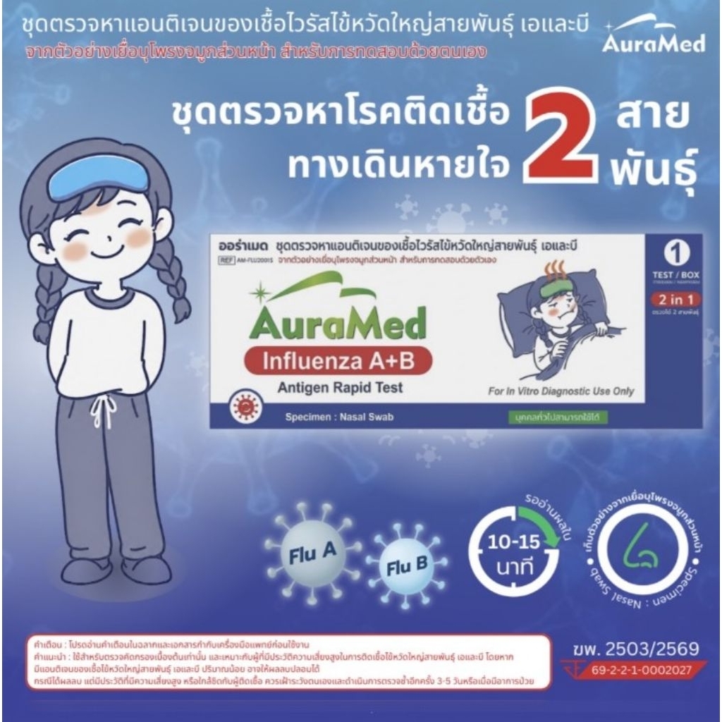 Auramed​ ชุดตรวจ​ ไข้หวัดใหญ่​ A+B