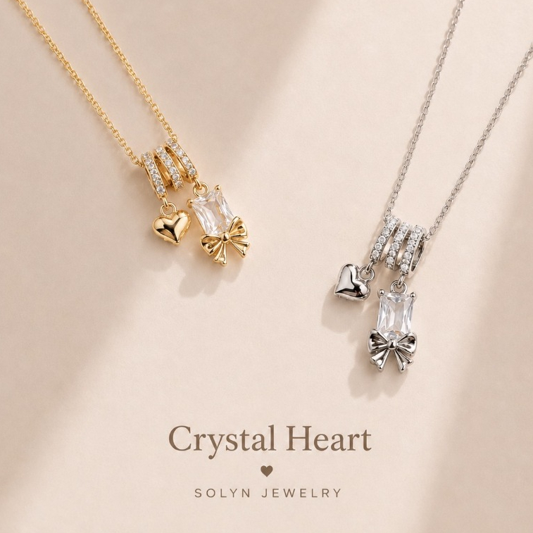 Solyn Jewelry สร้อยคอ รุ่น Crystal heart