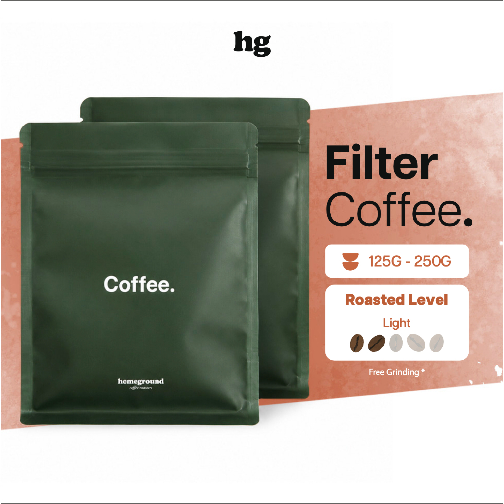 Homeground Coffee Roasters เมล็ดกาแฟคั่วจากสิงคโปร์ | คั่วอ่อน 𝗔𝗿𝗮𝗯𝗶𝗰𝗮 𝟭𝟬𝟬% เกรด A