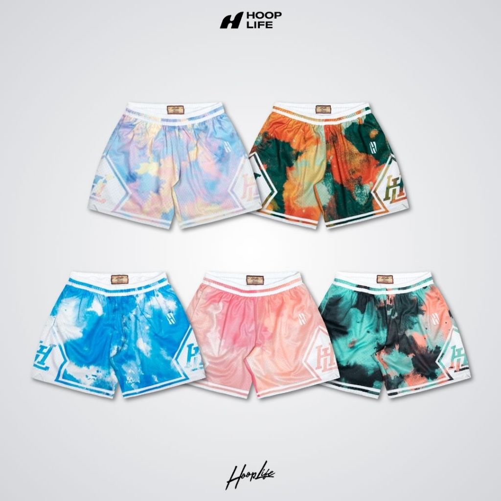 กางเกงขาสั้น กางเกงแฟชั่นเนวสตรีท HoopLife Astro Dye Mesh Shorts