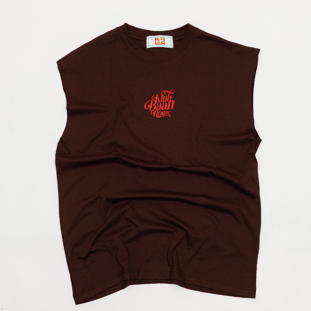 URTHE - เสื้อแขนกุด สกรีนลาย Oversize รุ่น RUN TIGER RUN SLEEVELESS SHIRT รูปที่ 8