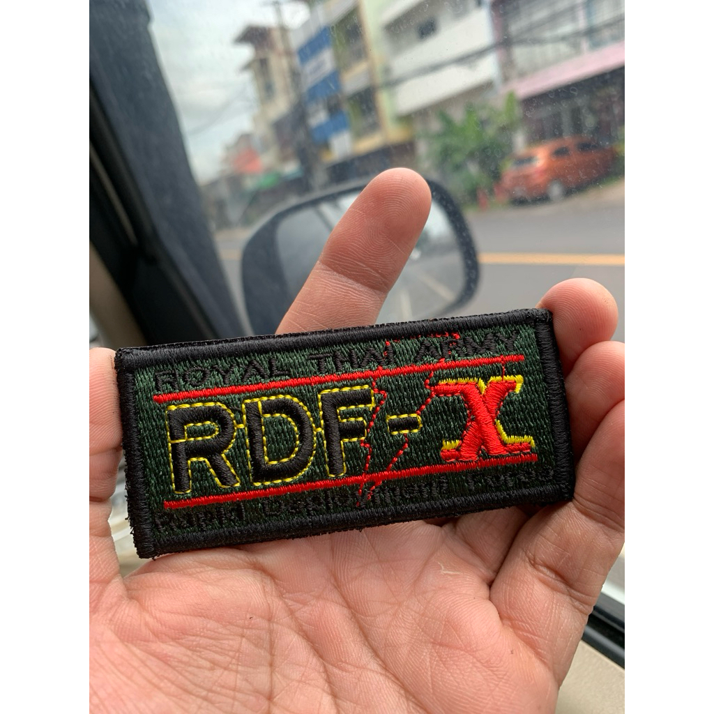 อาร์มหน่วยพร้อมรบเฉพาะกิจ RDF-X ขนาด 10 x 5 ซม. ติดตีนตุ๊กแก