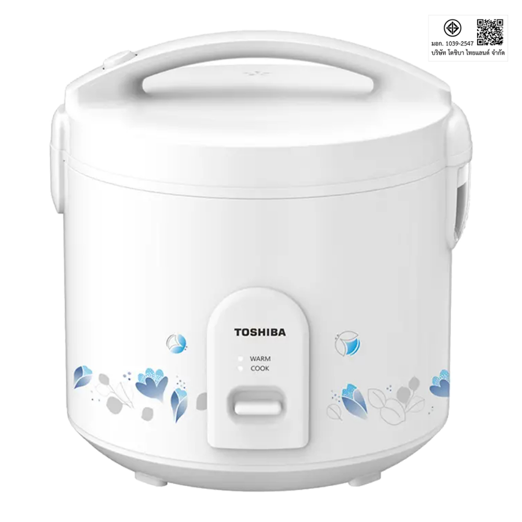 TOSHIBA หม้อหุงข้าว 1.8 ลิตร ระบบอุ่นทิพย์ รุ่น RC-T18JH(W) หม้อใน Healthy Flon 650W ฝาในถอดล้างได้ ประกัน 2 ปี