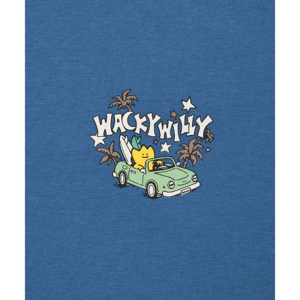 WACKY WILLY เสื้อยืดรุ่น KIKY HAWAIIAN SHORT SLEEVE T-SHIRT BLUE Unisex (80232SHWSSU_S6BLXX) — صورة 5