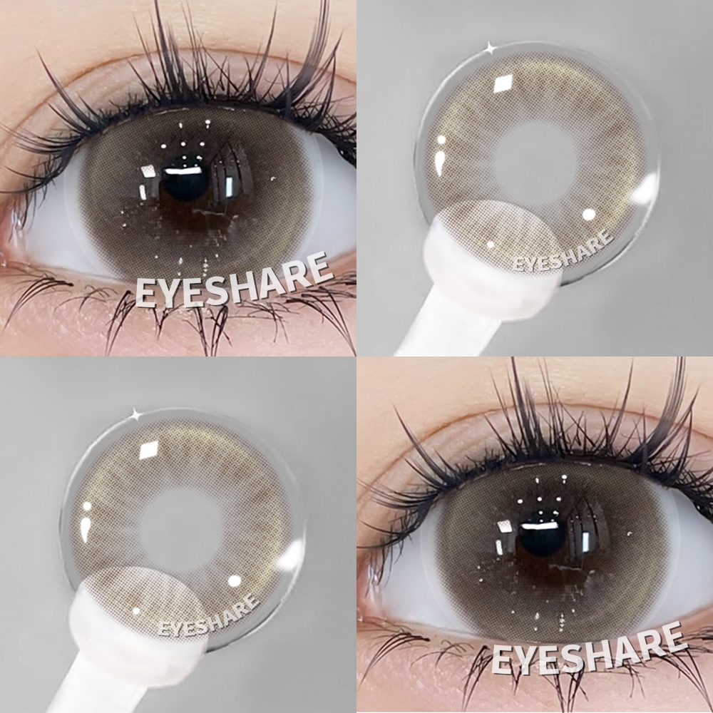{COD}-Montreal คอนแทคเลนส์ สีเทา าลน่ารักตาโต 14.5 มม. แฟชั่น คอนแทคเลนส์สีสำหรับหนึ่งปีจัดส่งฟรี