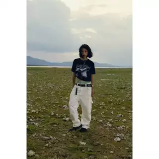 NWL x TV OFF, Carpenter Work Pant Off-White / กางเกงคาร์เพนเตอร์ สีออฟไวท์