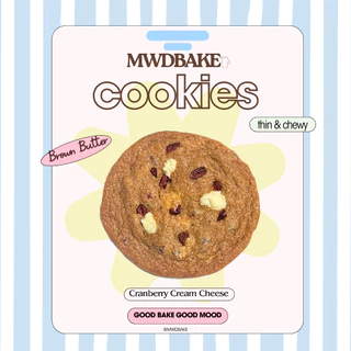 MWDBAKE's Soft cookies คุกกี้นิ่ม ซอฟคุกกี้ บาง หนึบหนับ หวานน้อย หอม Brown butter