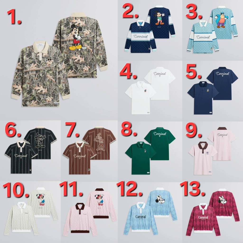 [ ของแท้ ] รวมเสื้อกอล์ฟ Disney | Carnival Golf  “NEVER OUTGROW PLAY” Collection Part. 2 POLO ของใหม่ พร้อมส่ง