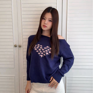 Delaine| Stella heart เสื้อแขนยาวปาดไหล่